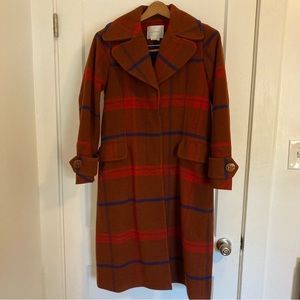 Anthropologie Wool Plaid Coat